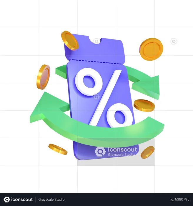 Einkaufs-Cashback-Angebot  3D Icon