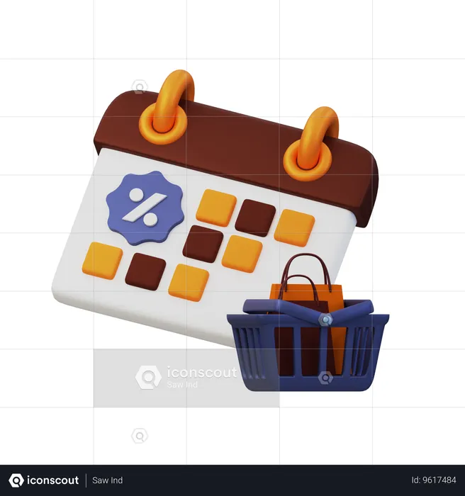 Shopping date  3D Icon