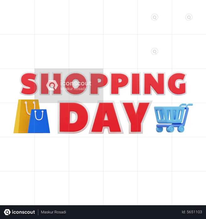 Shopping day  3D Sticker