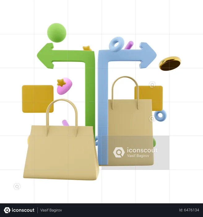 Shopping Delivery  3D Icon