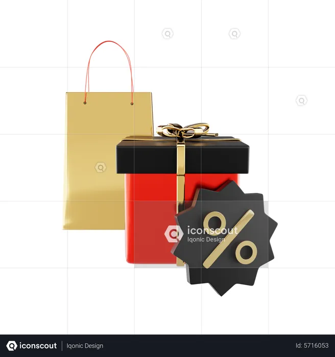 Shopping Discount  3D Icon