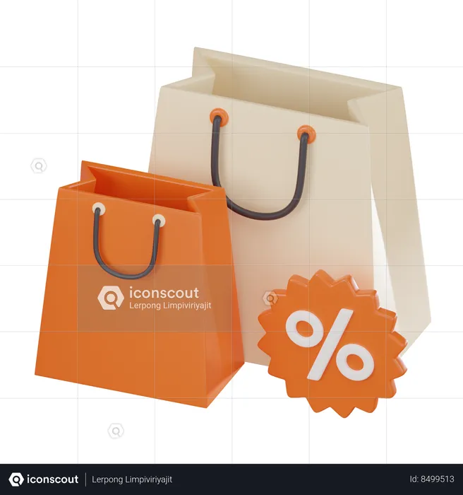 Shopping Discount  3D Icon