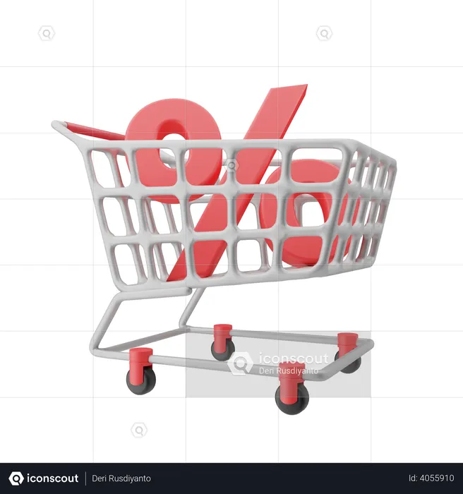 Shopping Discount  3D Illustration