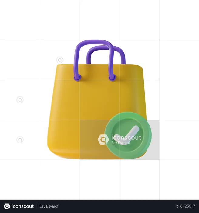 Shopping Done  3D Icon