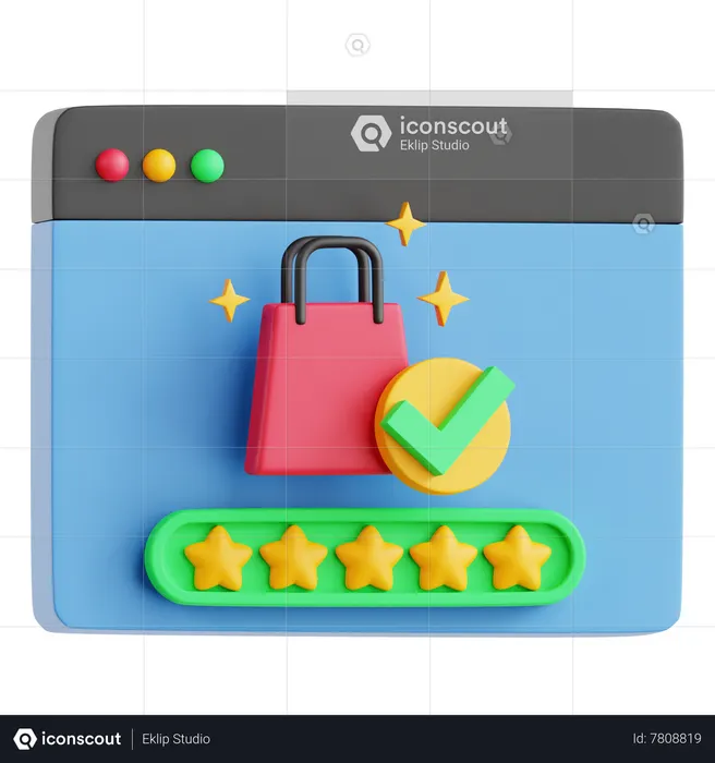 Shopping Feedback  3D Icon