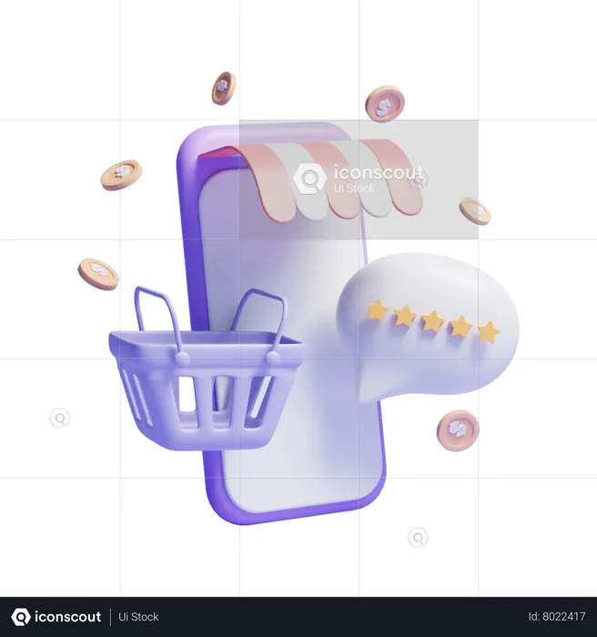 Shopping Feedback  3D Icon
