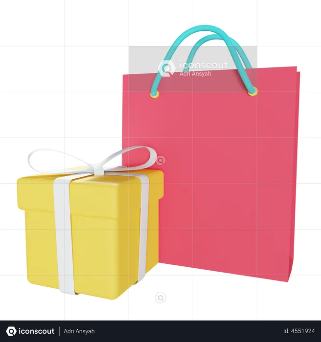 Shopping Gift  3D Illustration