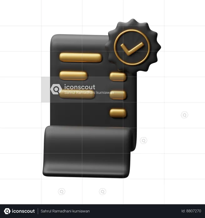 Shopping invoice  3D Icon