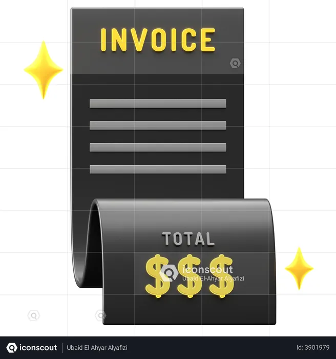 Shopping Invoice  3D Icon