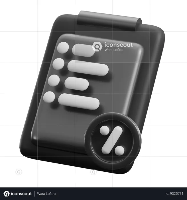 Shopping List  3D Icon