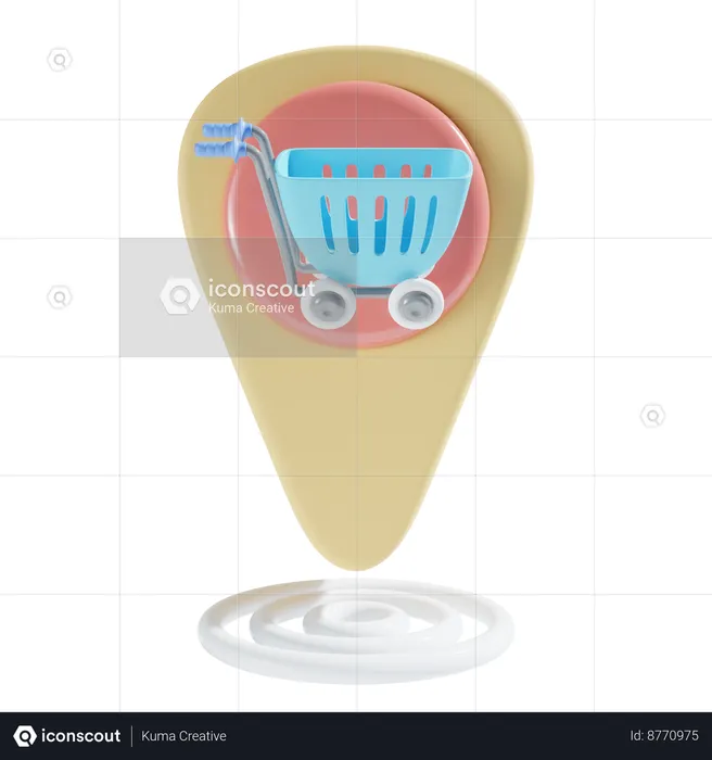 Shopping Location  3D Icon