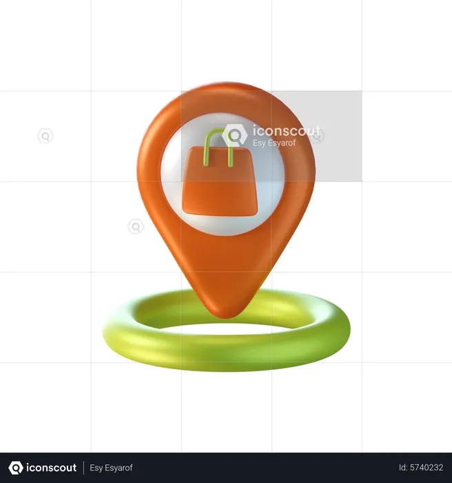 Shopping Location  3D Icon