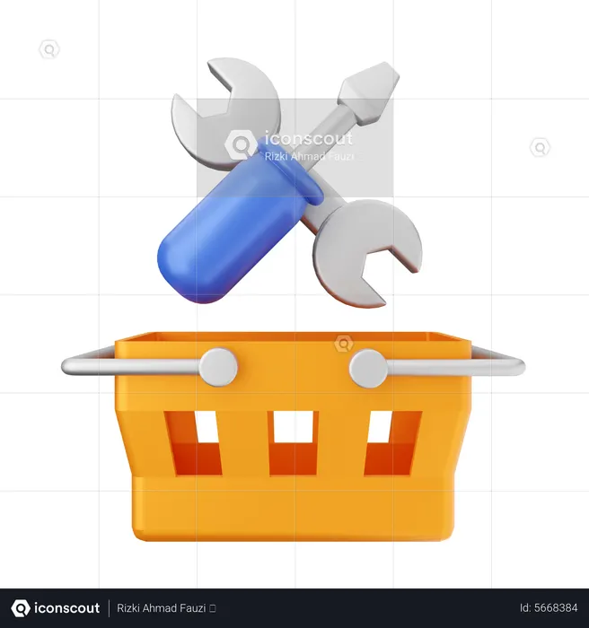 Shopping Maintenance  3D Icon