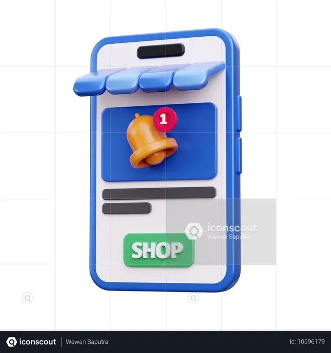 Shopping Notification  3D Icon