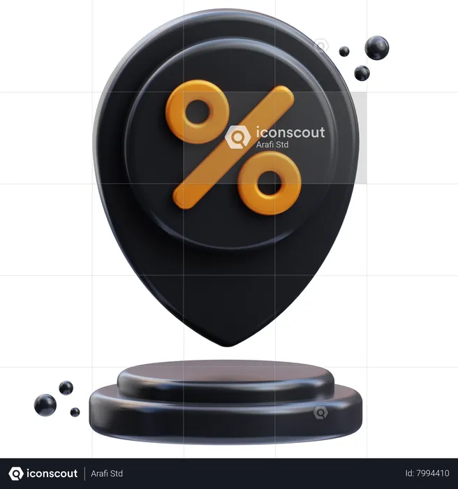 Shopping Offer Location  3D Icon