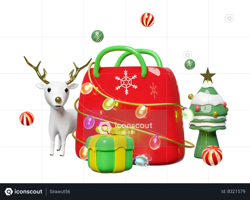 Shopping Paper Bags  3D Icon