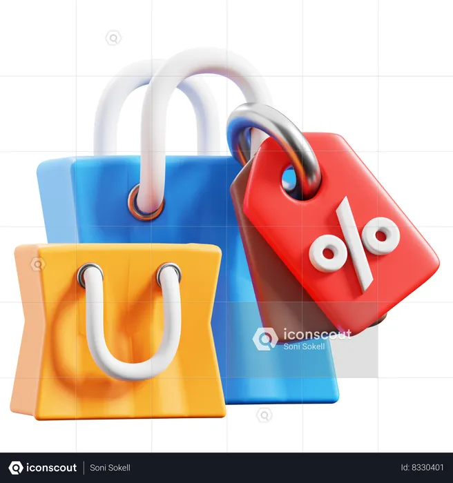 Shopping Sale  3D Icon