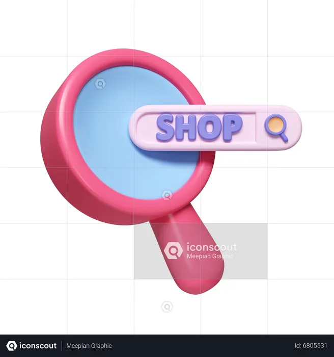Shopping Search  3D Icon