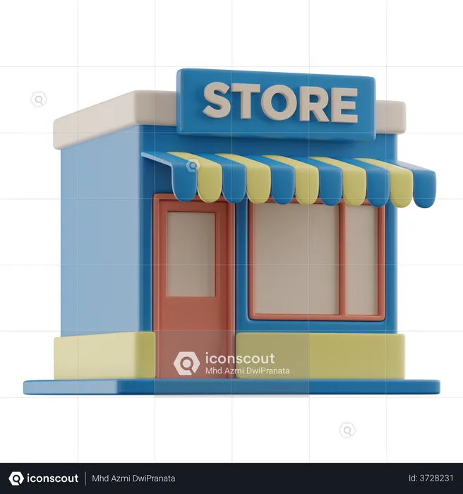 Shopping Store  3D Illustration