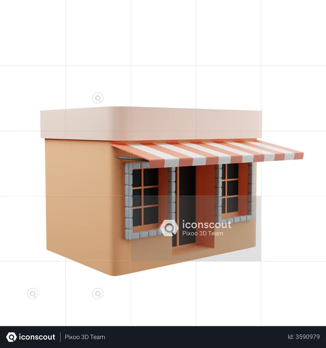 Shopping Store  3D Illustration