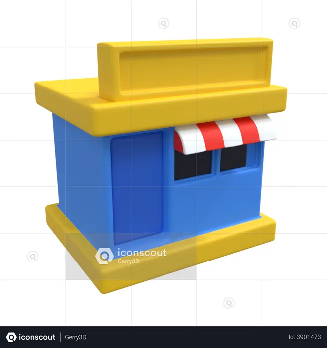 Shopping Store  3D Illustration