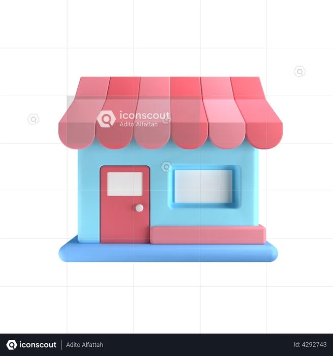 Shopping Store  3D Illustration