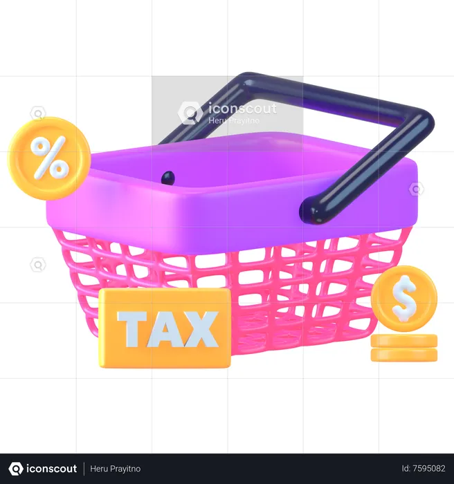 Shopping Tax  3D Icon