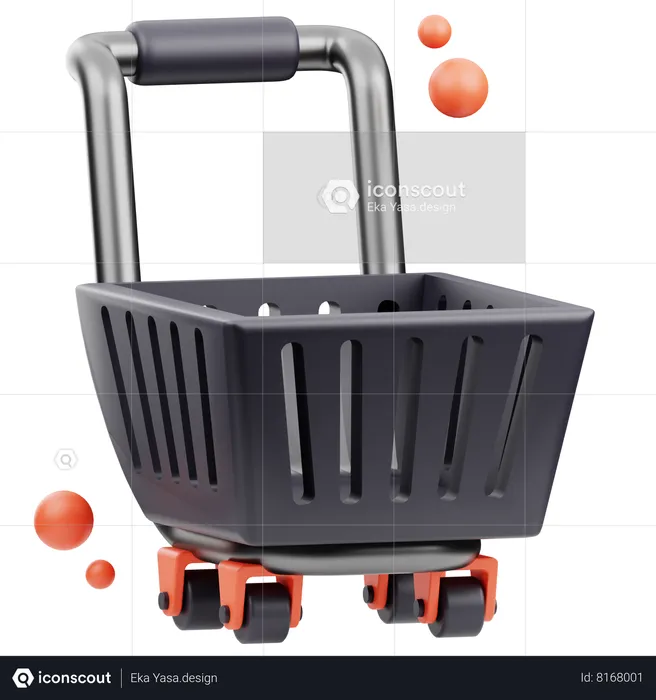 Shopping Trolley  3D Icon