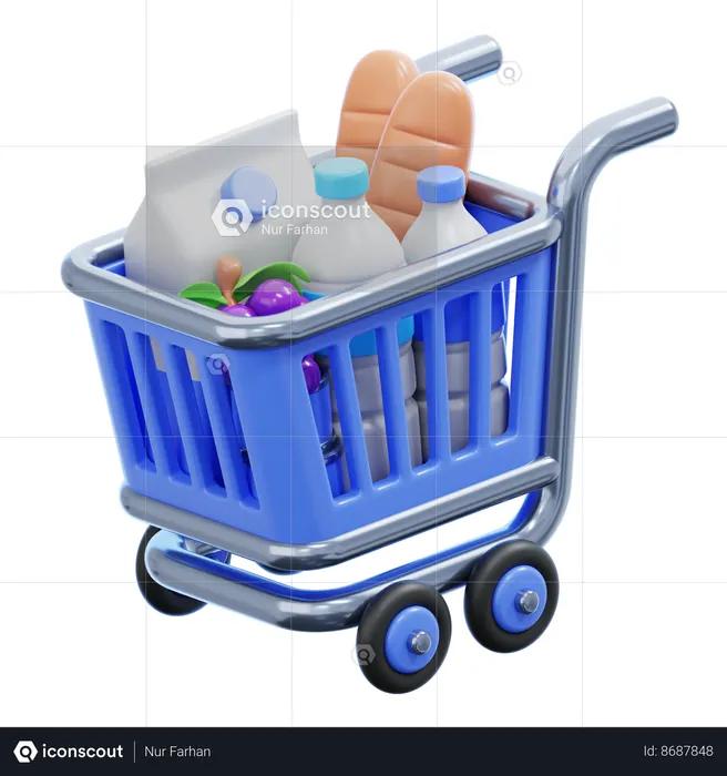 SHOPPING TROLLEY  3D Icon