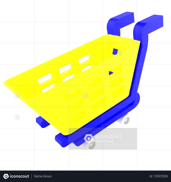 Shopping trolley  3D Icon