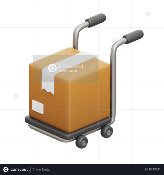Shopping Trolley  3D Icon