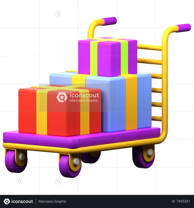 Shopping Trolley  3D Icon