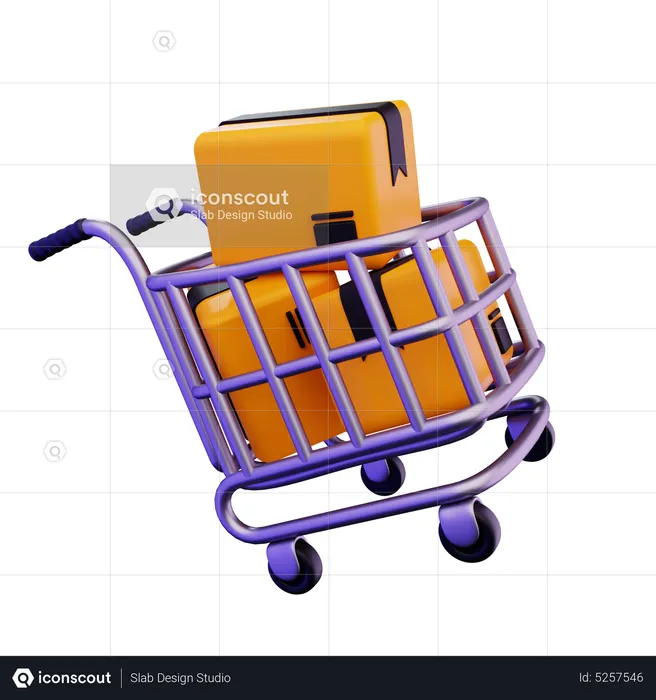 Shopping Trolley  3D Icon