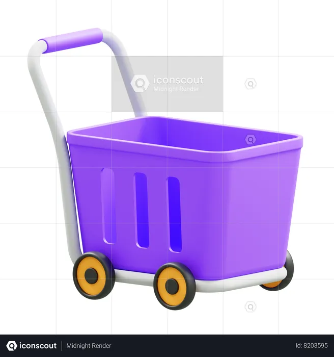 Shopping Trolley  3D Icon