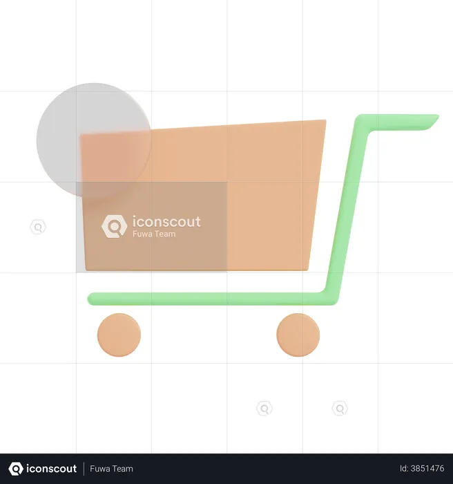 Shopping Trolley  3D Illustration