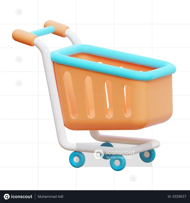 Shopping Trolley  3D Illustration