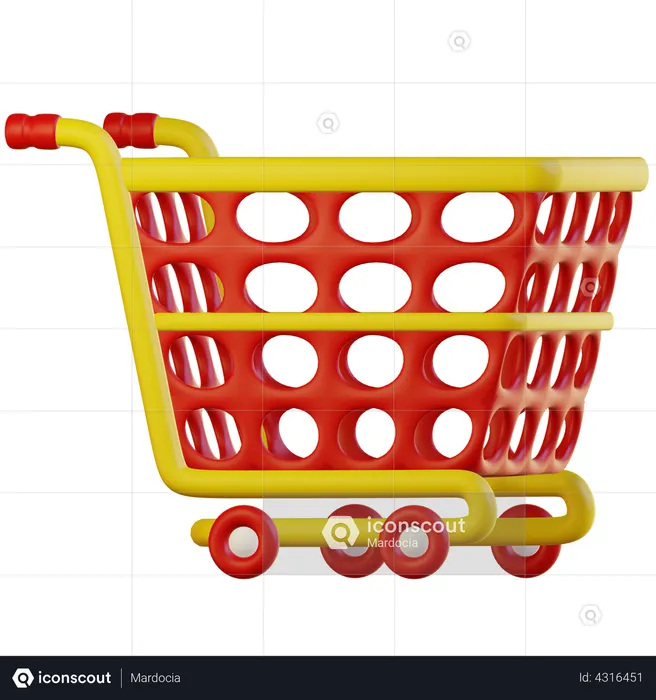 Shopping Trolley  3D Illustration