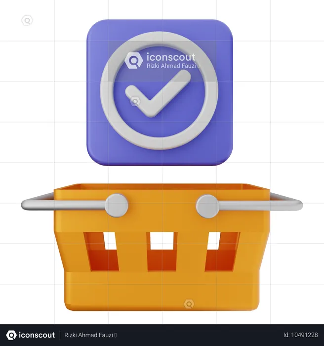 Shopping Verification  3D Icon