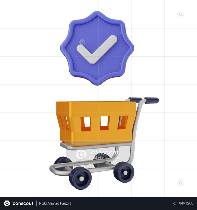 Shopping Verification  3D Icon