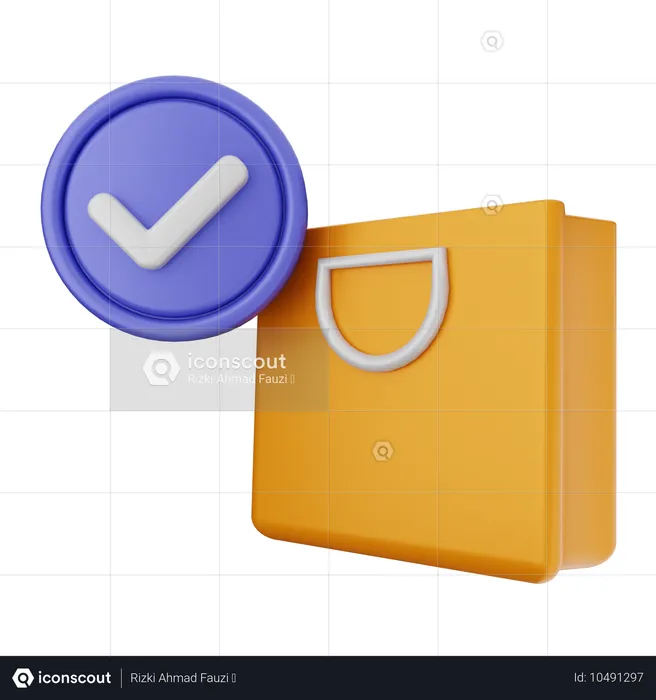 Shopping Verification  3D Icon