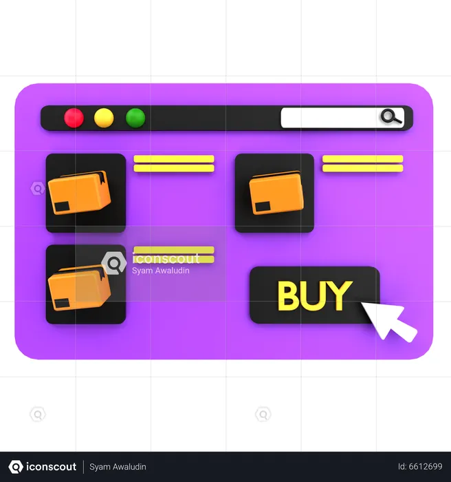 Shopping Web  3D Icon