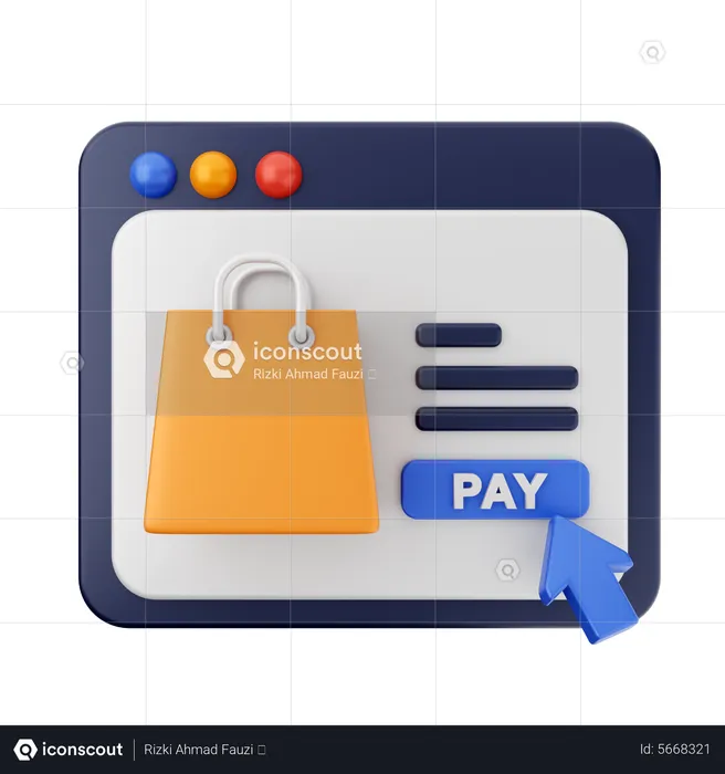 Shopping Website  3D Icon