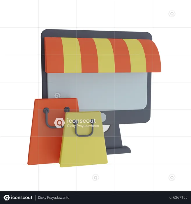 Shopping Website  3D Icon