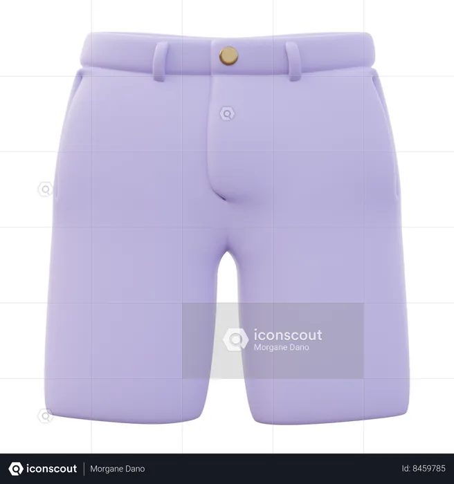 Pantalones cortos chinos de hombre  3D Icon