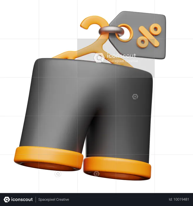 Shorts Discount  3D Icon