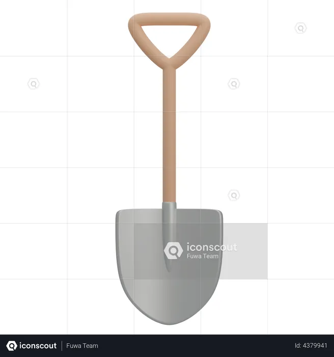 Shovel  3D Illustration