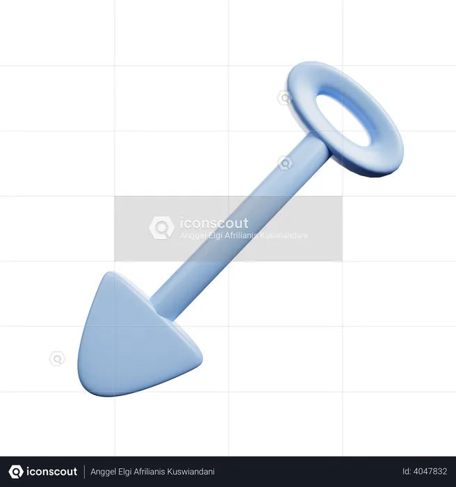 Shovel  3D Illustration