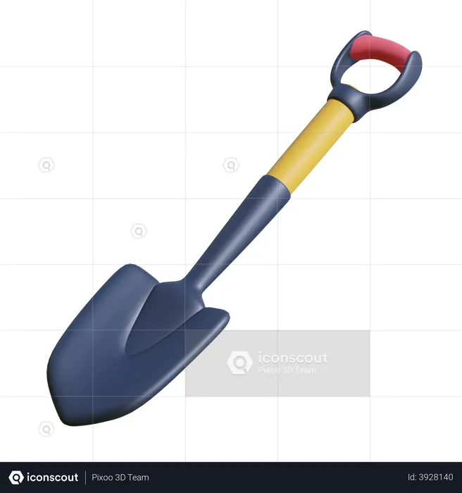 Shovel  3D Illustration