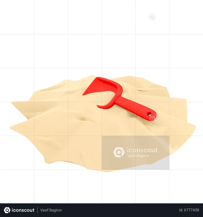 Shovel With Sand  3D Icon