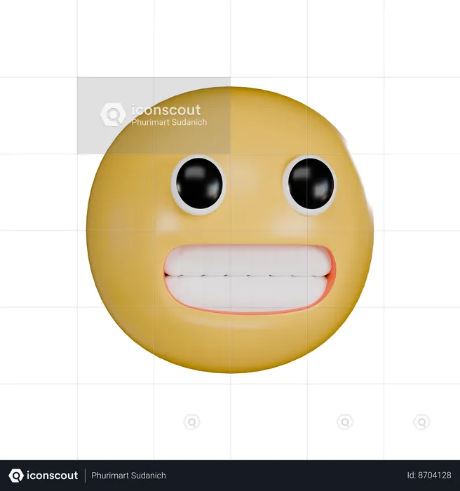 Show Teeth Emoji 3D Icon